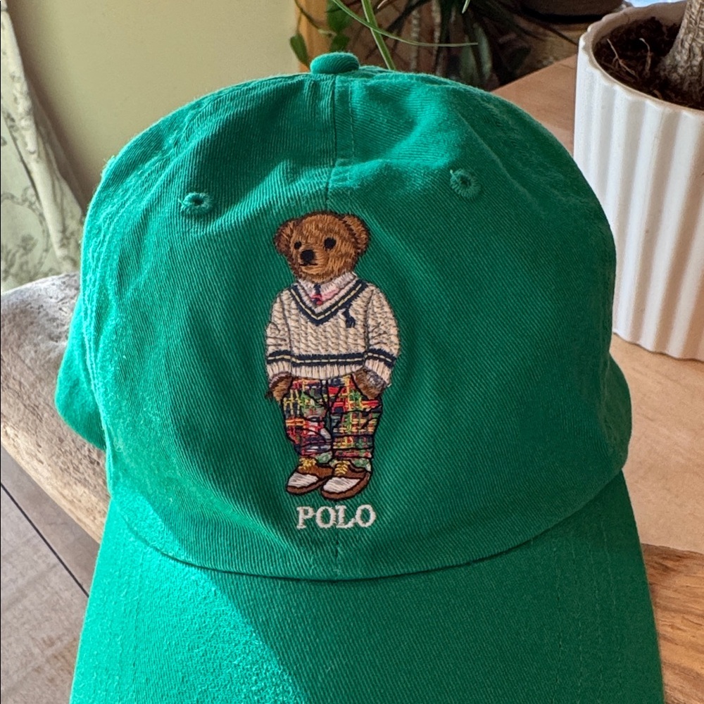 Polo bear Green Cap with Bear Embroidery - Picture 2 of 5